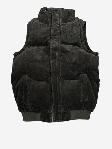 KIDS "ROOK" CORDUROY PUFFER VEST BLACK