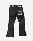 KIDS "STREAK" STACKED DENIM BLACK