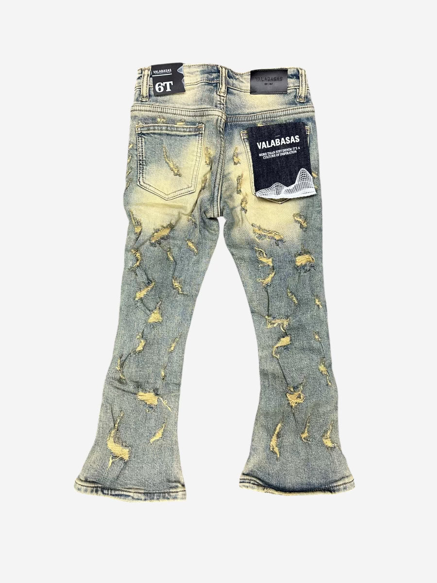 KIDS "RIPTIDE" STACKED DENIM VINTAGE WASH