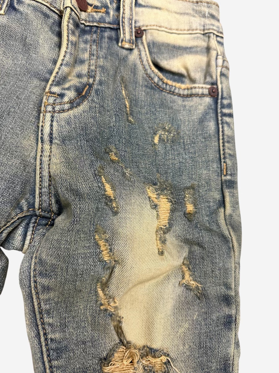 KIDS "RIPTIDE" STACKED DENIM VINTAGE WASH