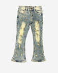 KIDS "RIPTIDE" STACKED DENIM VINTAGE WASH