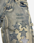 KIDS "VPLAY V-STARS" DENIM STACKED VINTAGE WASH