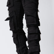 "POCKETEER" BLACK SKINNY JEAN