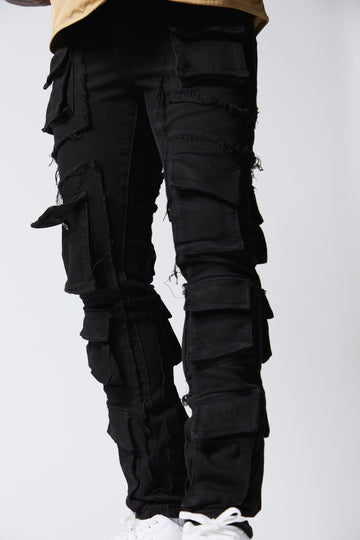 "POCKETEER" BLACK SKINNY JEAN