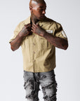 "THE REBEL" KHAKI BUTTON UP