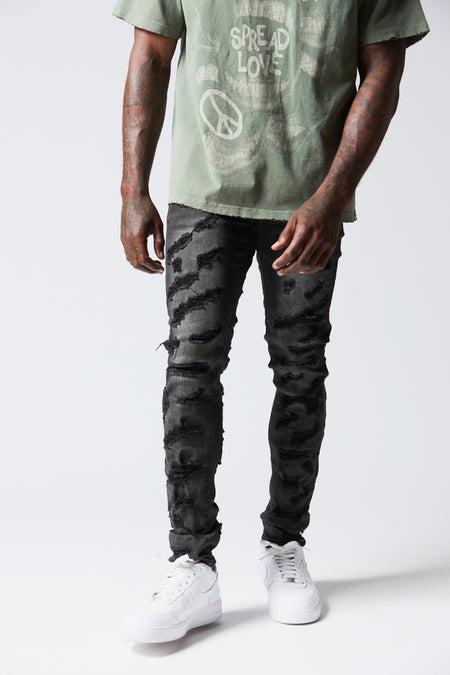 "BRIGGS" BLACK GREY SKINNY JEAN