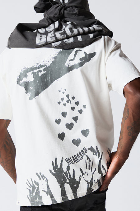 "SEND LOVE" VINTAGE WHITE TEE