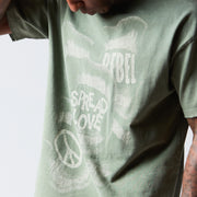 "SCREAM LOUD" VINTAGE OLIVE NEW FIT TEE