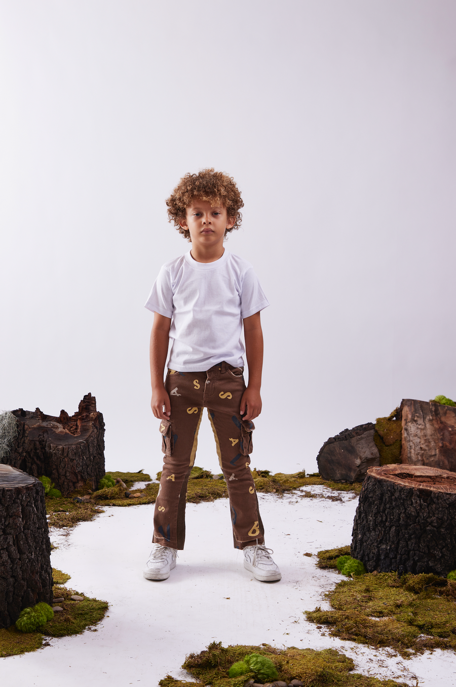 VPLAY KIDS JEANS "PUZZLED " BROWN V CAMO