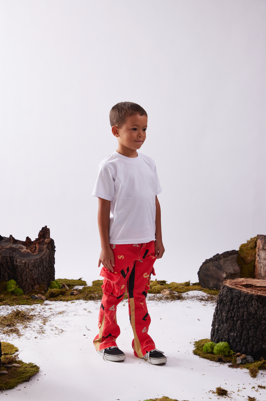 VPLAY KIDS JEANS "PUZZLED " RED V CAMO