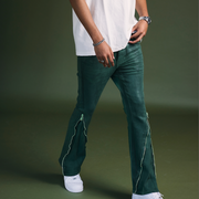 "RUNNER" GREEN SKINNY DENIM