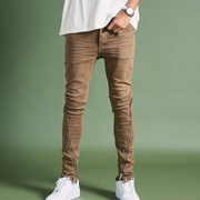 "RUNNER" BROWN SKINNY DENIM