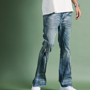 "RUNNER" BLUE DIRTY WASH SKINNY DENIM