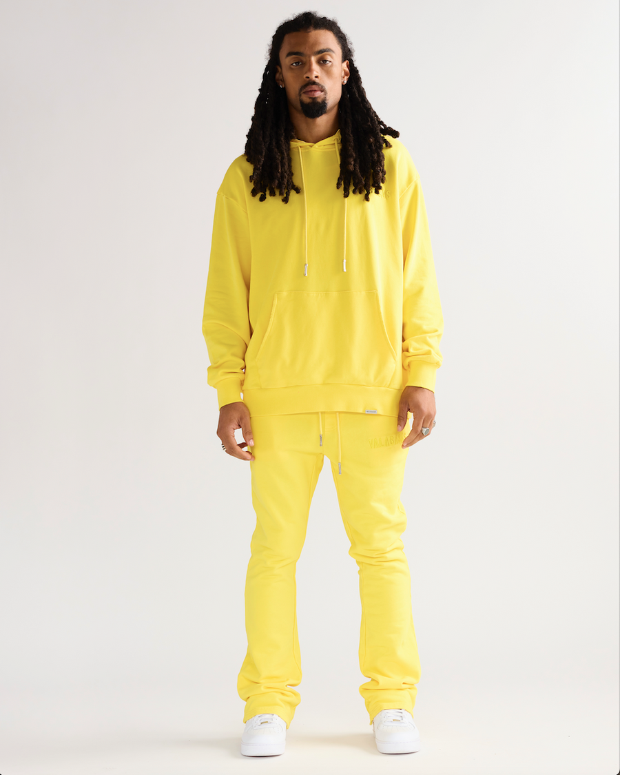 "VALA-ASCENT" VINTAGE LEMON YELLOW FLEECE SET