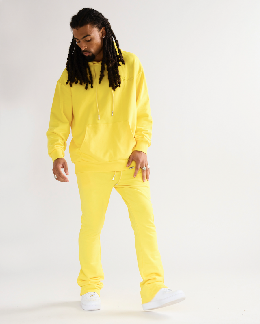 "VALA-ASCENT" VINTAGE LEMON YELLOW FLEECE SET