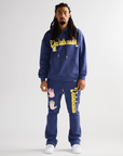 "TOUCHSTONE" NAVY/BLUE FLEECE SET