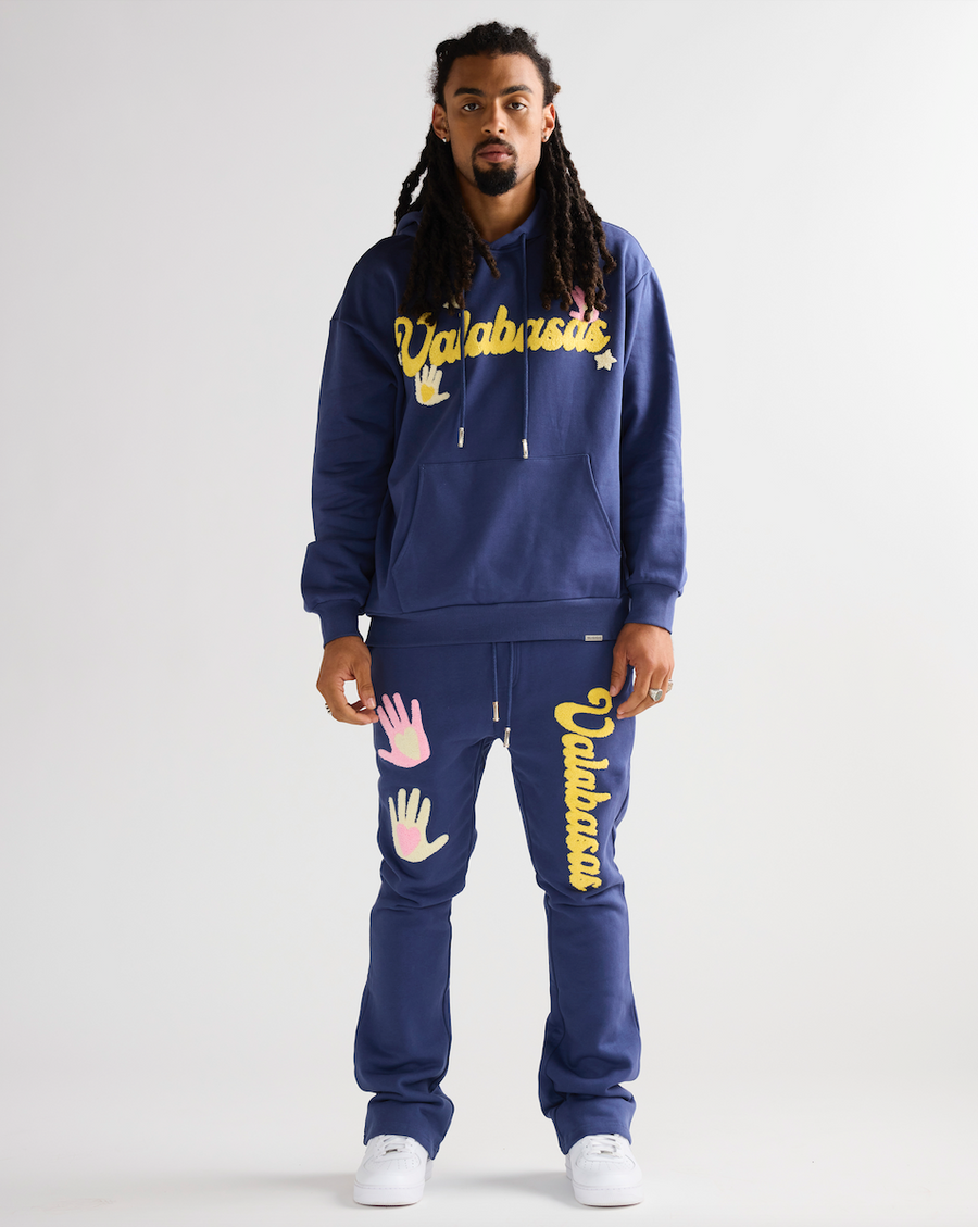 "TOUCHSTONE" NAVY/BLUE FLEECE SET