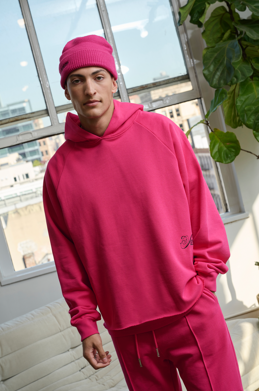 "GRANITE" FUCHSIA BEANIE