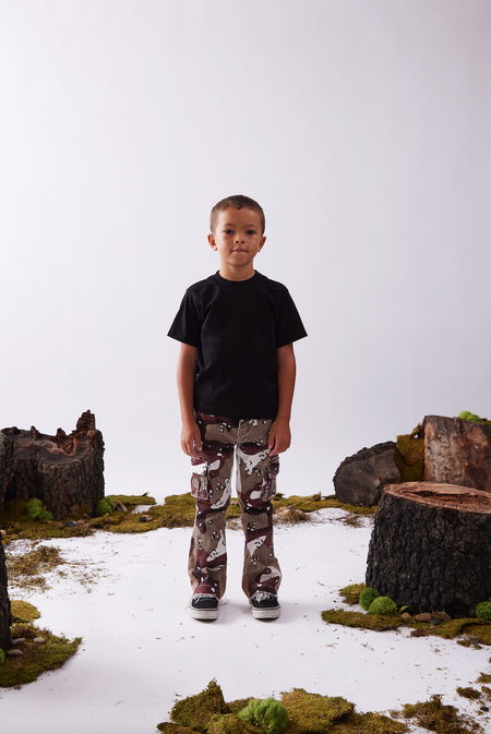 KIDS "COMMANDER" DENIM STACKED WILDERNESS CAMO