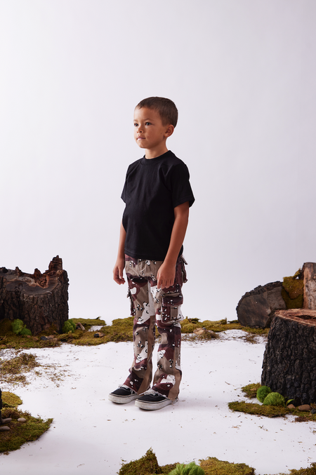 KIDS "COMMANDER" DENIM STACKED WILDERNESS CAMO