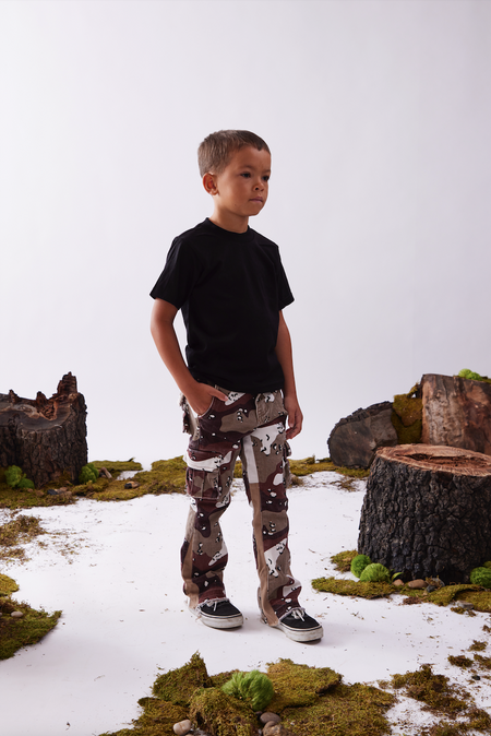 KIDS "COMMANDER" DENIM STACKED WILDERNESS CAMO