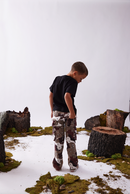 KIDS "COMMANDER" DENIM STACKED WILDERNESS CAMO