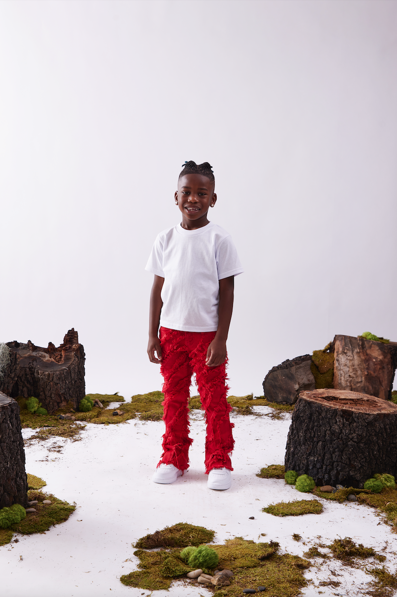 KIDS “GRIT” RED JEAN