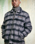 "PIONEER " BLACK/GREY MOHAIR JACKET