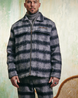 "PIONEER " BLACK/GREY MOHAIR JACKET