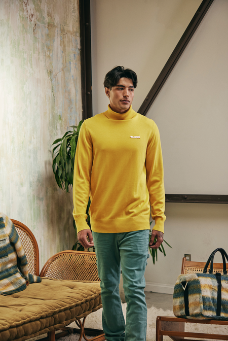 "PRESTANZA" AUTUMN LEAF YELLOW TURTLE NECK