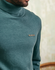 "PRESTANZA" LAKE BLUE TURTLE NECK