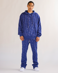 "PULSE" VINTAGE SAPPHIRE BLUE FLEECE SET