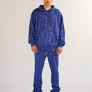 "PULSE" VINTAGE SAPPHIRE BLUE FLEECE SET