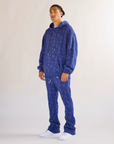 "PULSE" VINTAGE SAPPHIRE BLUE FLEECE SET