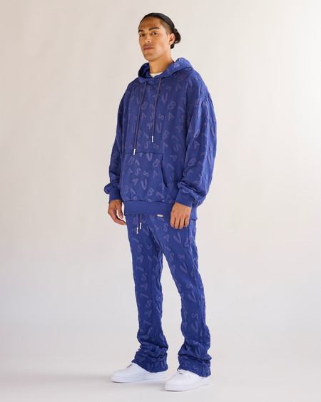 "PULSE" VINTAGE SAPPHIRE BLUE FLEECE SET