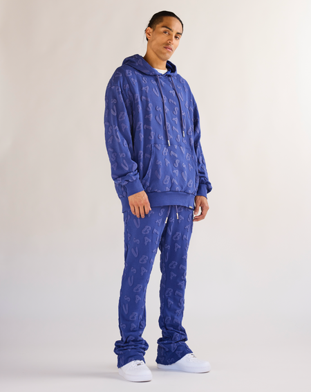 "PULSE" VINTAGE SAPPHIRE BLUE FLEECE SET