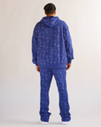 "PULSE" VINTAGE SAPPHIRE BLUE FLEECE SET