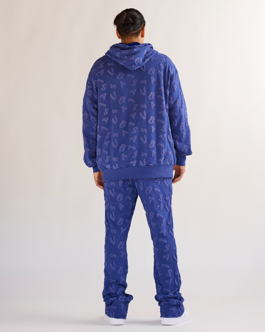 "PULSE" VINTAGE SAPPHIRE BLUE FLEECE SET