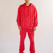 "PULSE" VINTAGE RED FLEECE SET