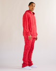 "PULSE" VINTAGE RED FLEECE SET