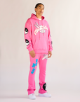 "BALANCED" FLEECE SET CARMINE ROSE