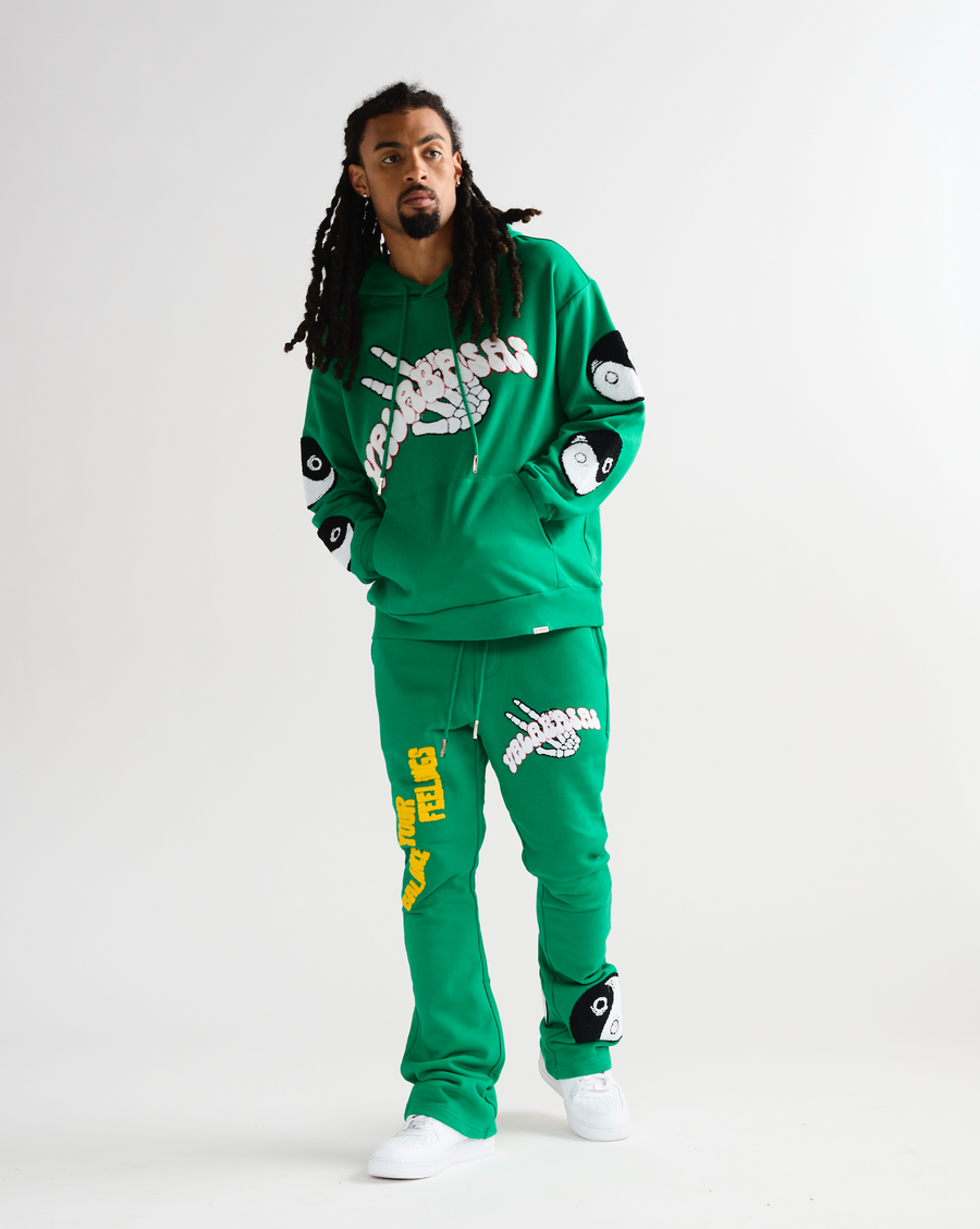 "BALANCED" FLEECE SET GREEN