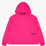 "STEEL" PINK CROPPED HOODIE