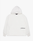 "STEEL" WHITE CROPPED HOODIE