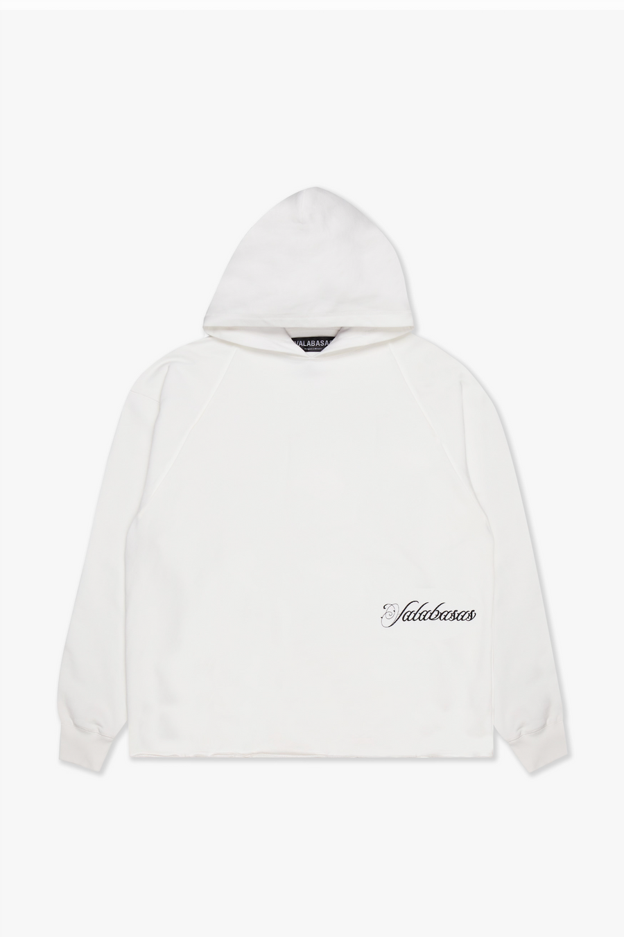 "STEEL" WHITE CROPPED HOODIE