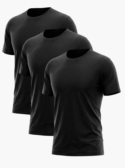 3-Pack Essential Undershirt Tee Black
