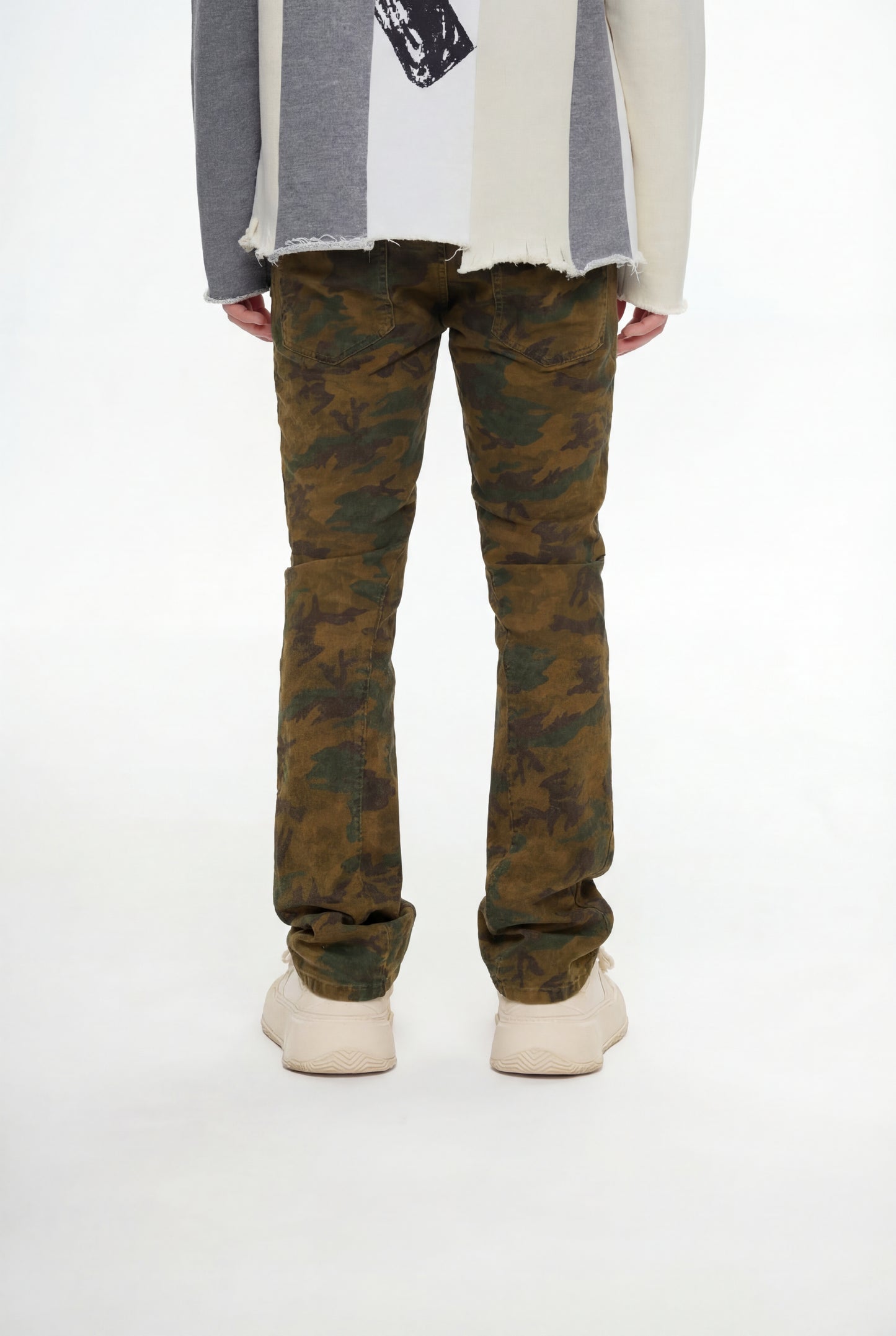 Kids Hazard Stacked Dark Foilage Green