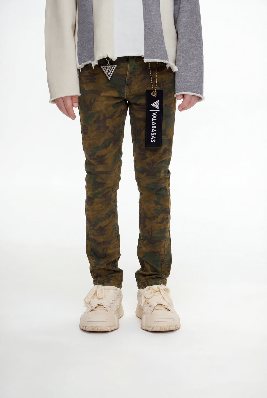 Kids Hazard Stacked Dark Foilage Green