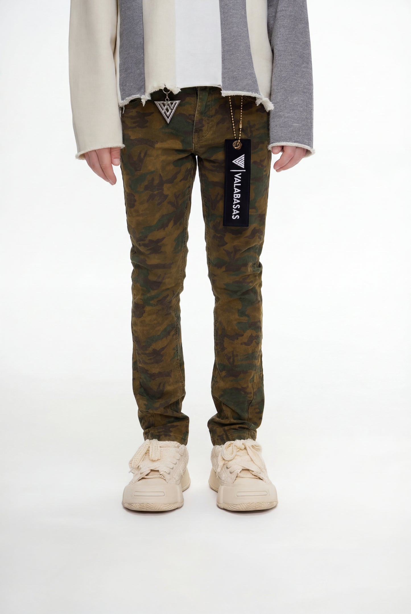 Kids Hazard Stacked Dark Foilage Green