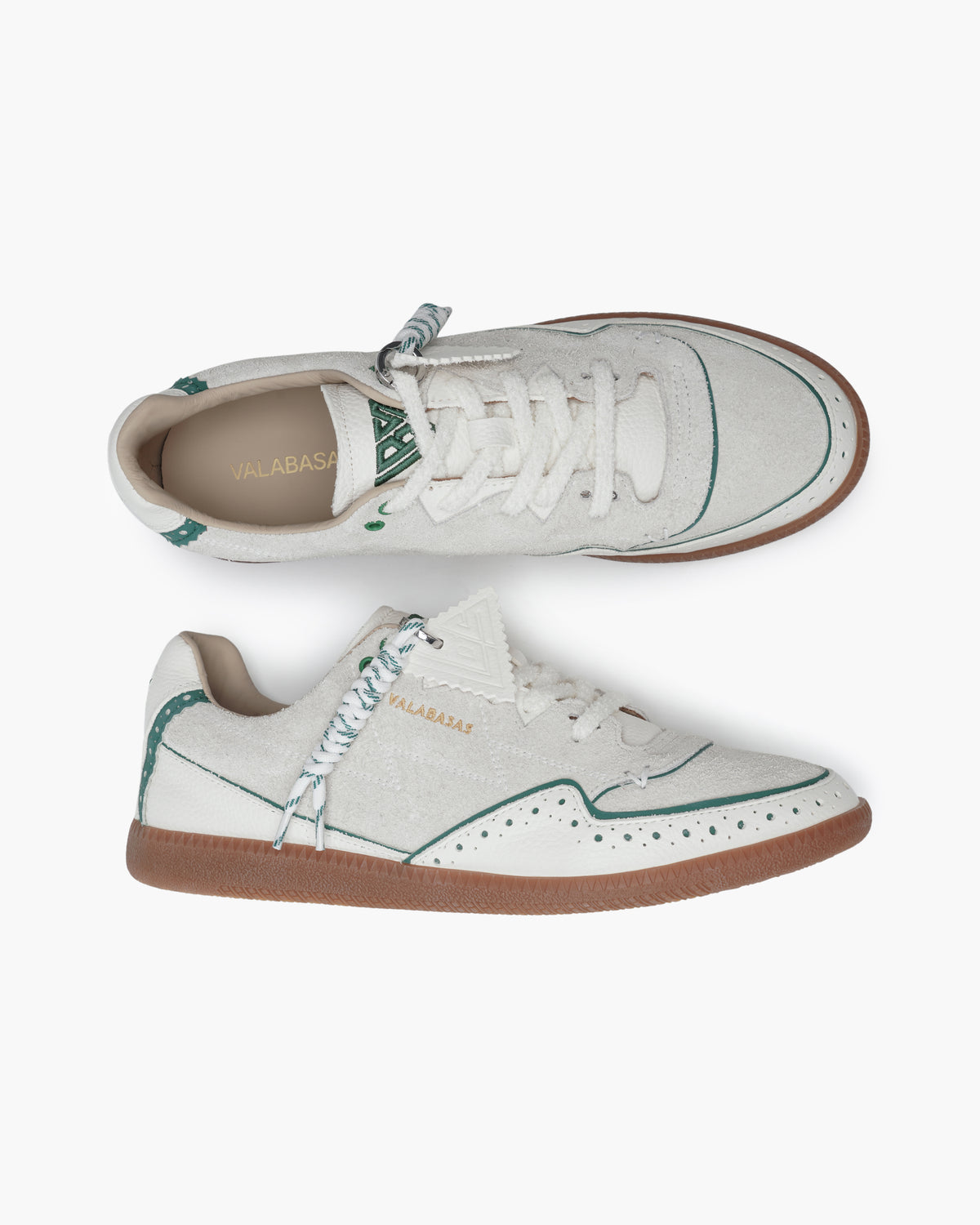 Abel 100 Creme Green Shoes